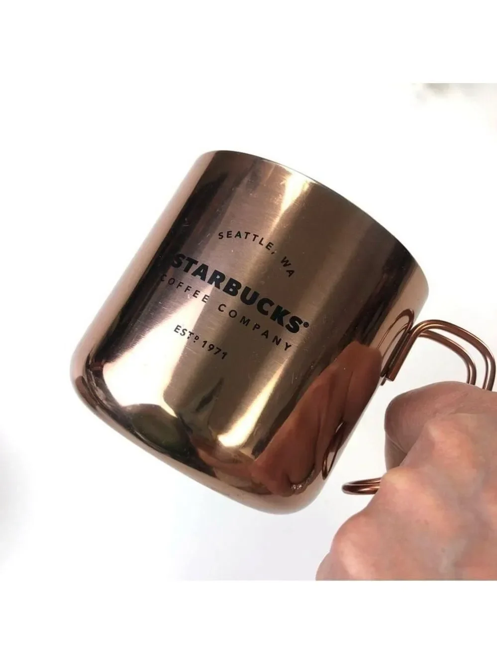 STARBUCKS copper camping cups - set of two NEW